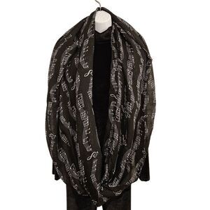Large Lina&Lily Musical Notes Infinity Scarf
